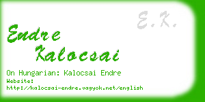 endre kalocsai business card